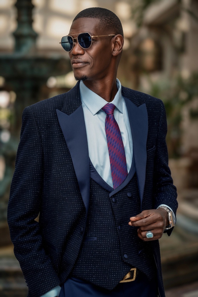Djiby Seye en veste, portrait de rue